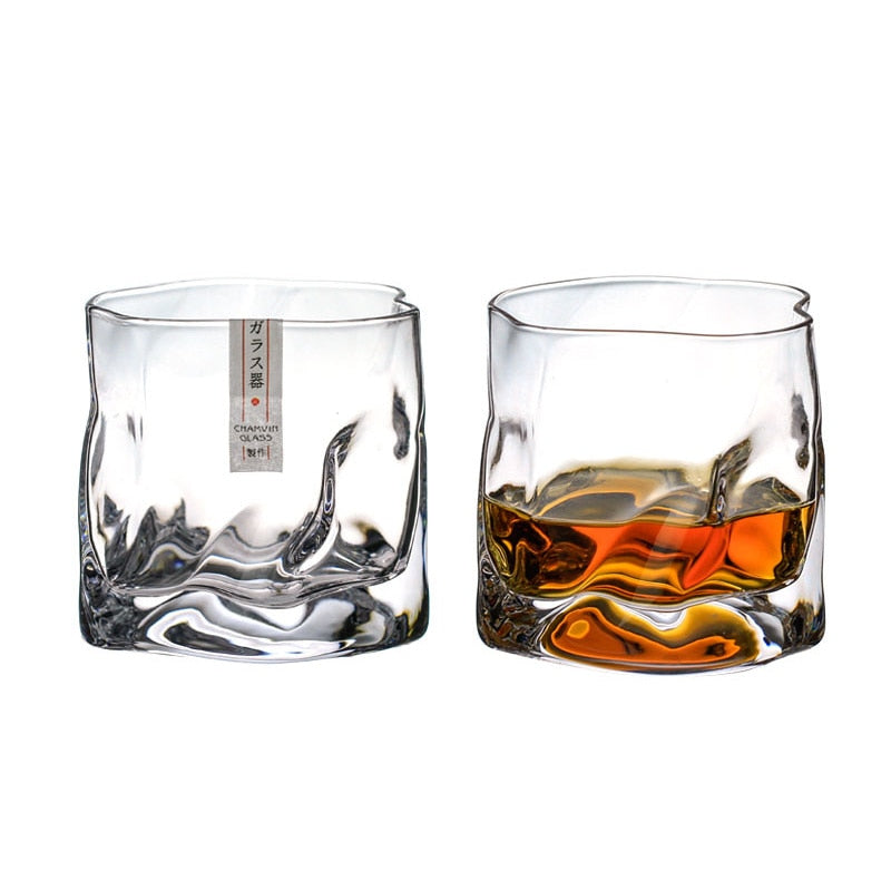 Elegantly designed Japanese crumpled glass, perfect for elite gatherings