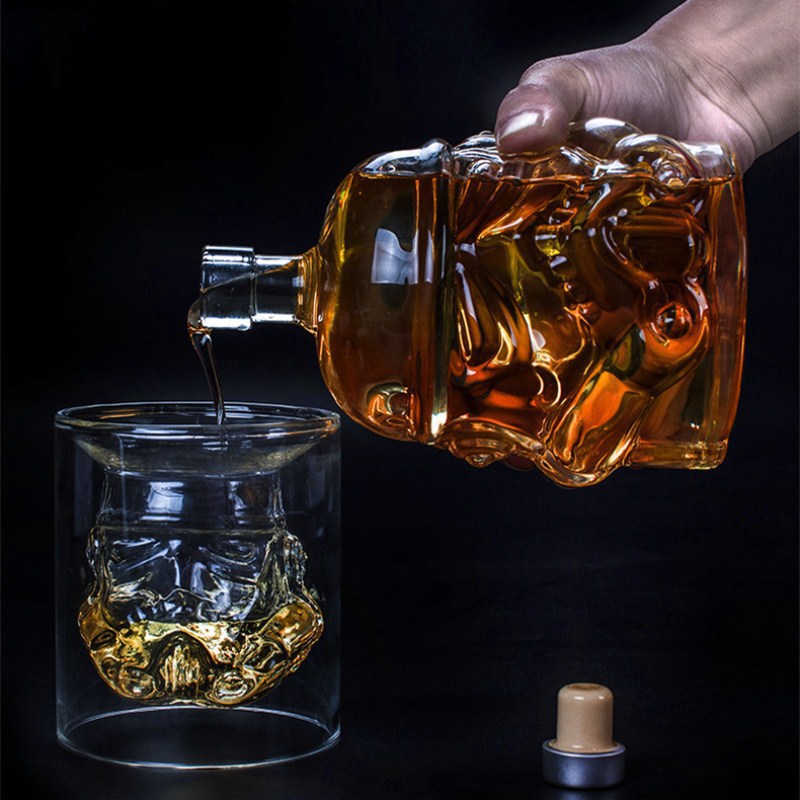 star wars decanter in storm trooper design