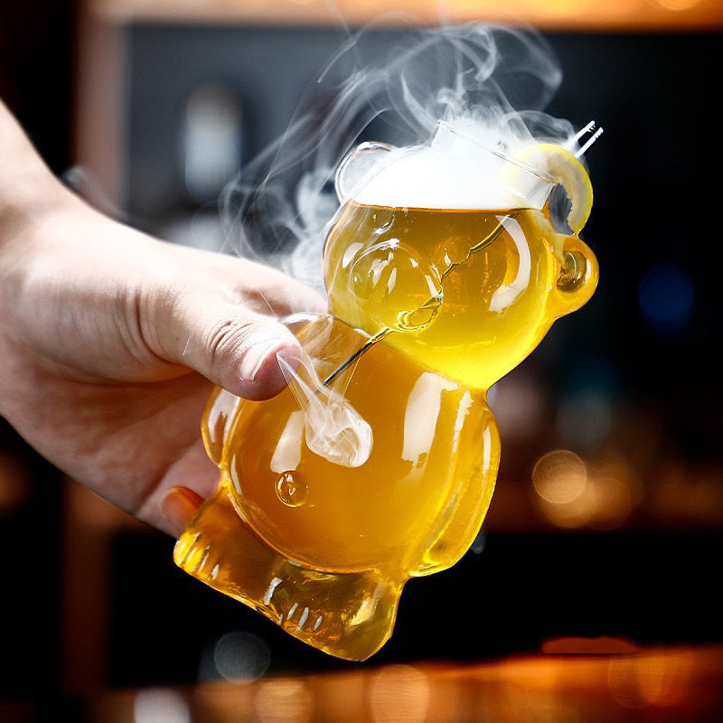 kawaii bear unique cocktail glasses