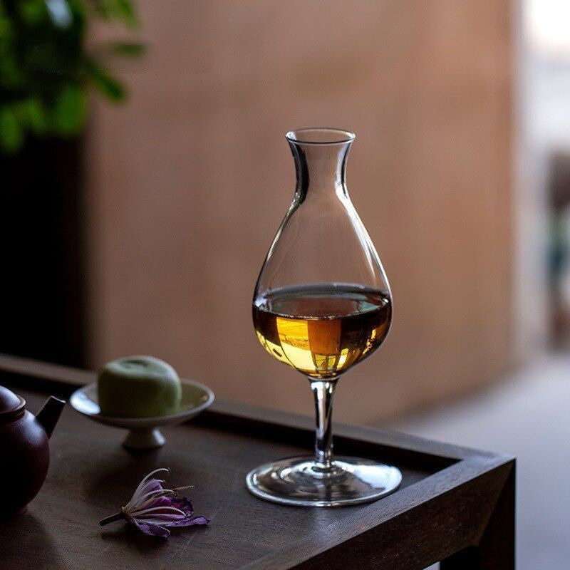 luxury whiskey tasting glass on a table