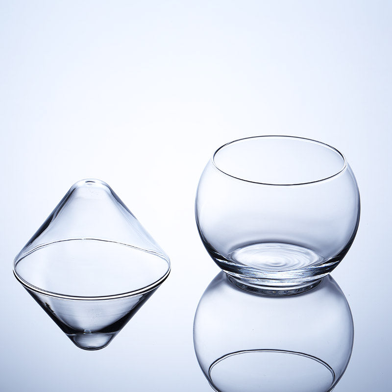 stemless martini glass by glasscias