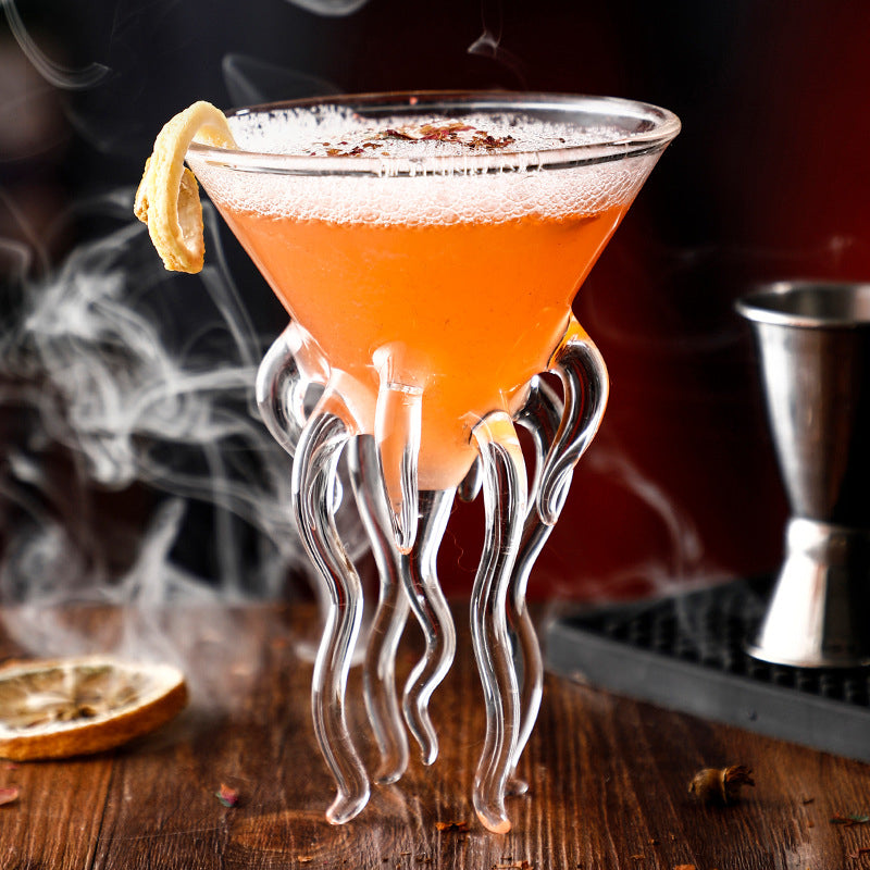 unique jellyfish glass for cocktail by glasscias