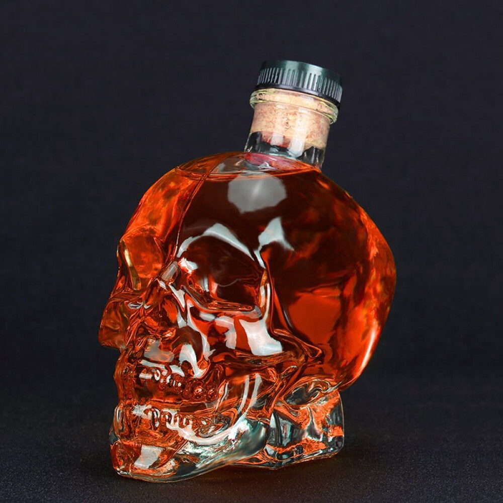 doomed crystal skeleton decanter by glasscias