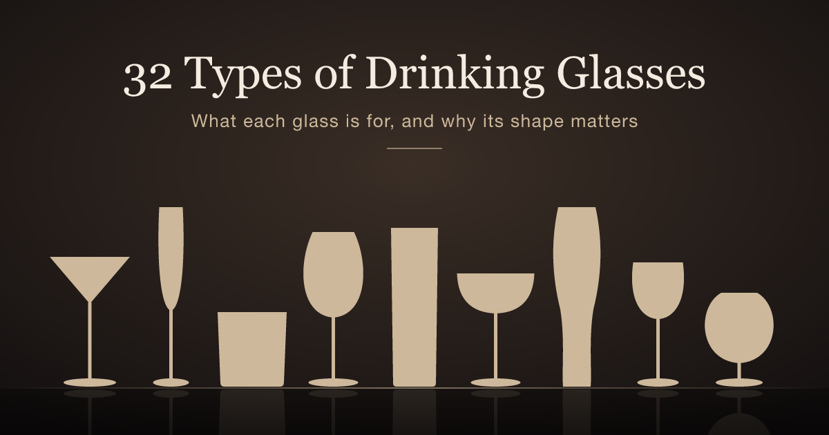 32 Types of Drinking Glasses and What Each One Is For