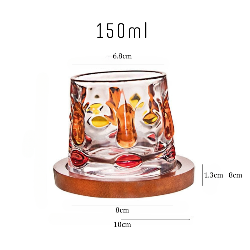 murano drinking glasses with face art shape