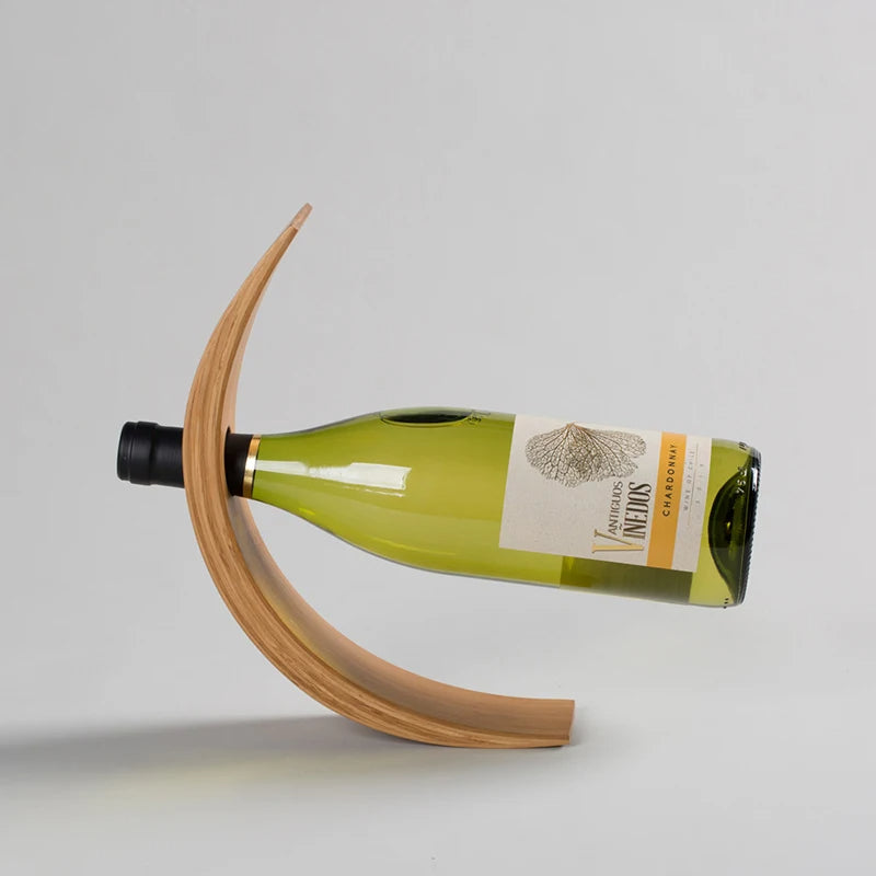 Bamboo Wooden Wine Rack | Balanced Wine Bottle Holder – Glasscias