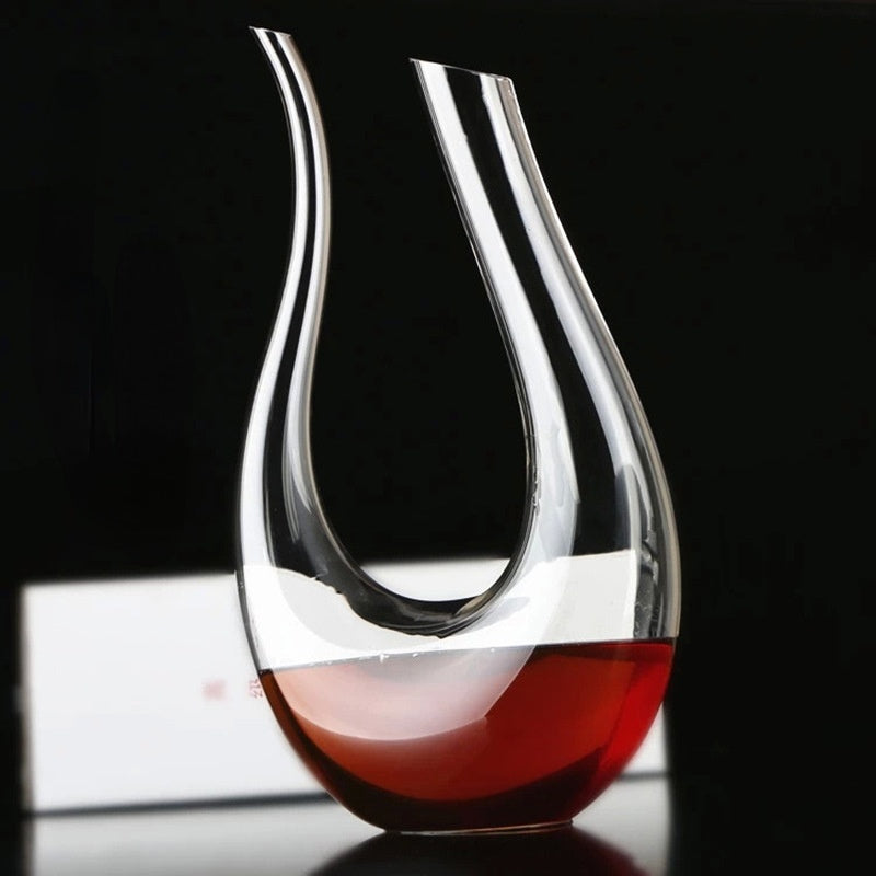 modern swan decanter for wine by glasscias
