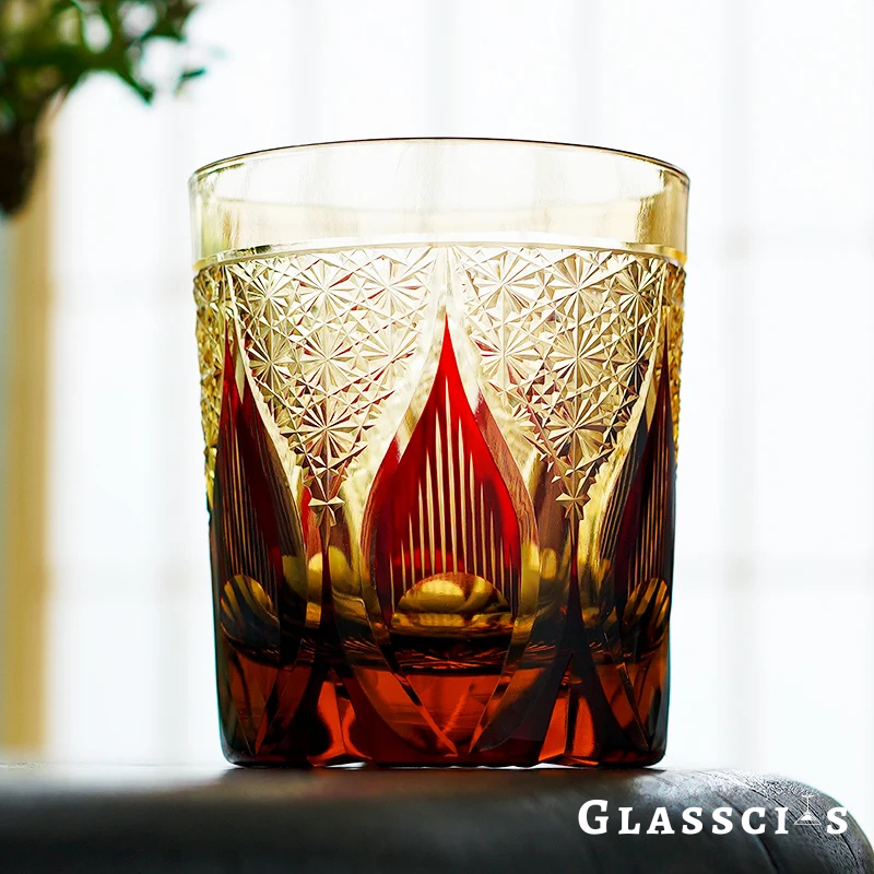 Flame Edo Kiriko Whiskey Glass