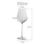 Melodious Ribbed Wine Glasses