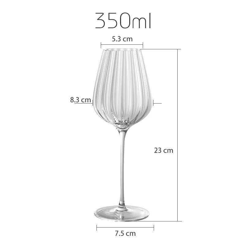 Melodious Ribbed Wine Glasses