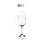Charlotte Gold Foil Wine Glass