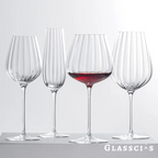 Melodious Ribbed Wine Glasses