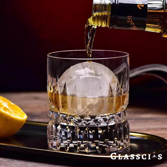 Crystal Lotus Cut Edo Kiriko Whiskey Glass