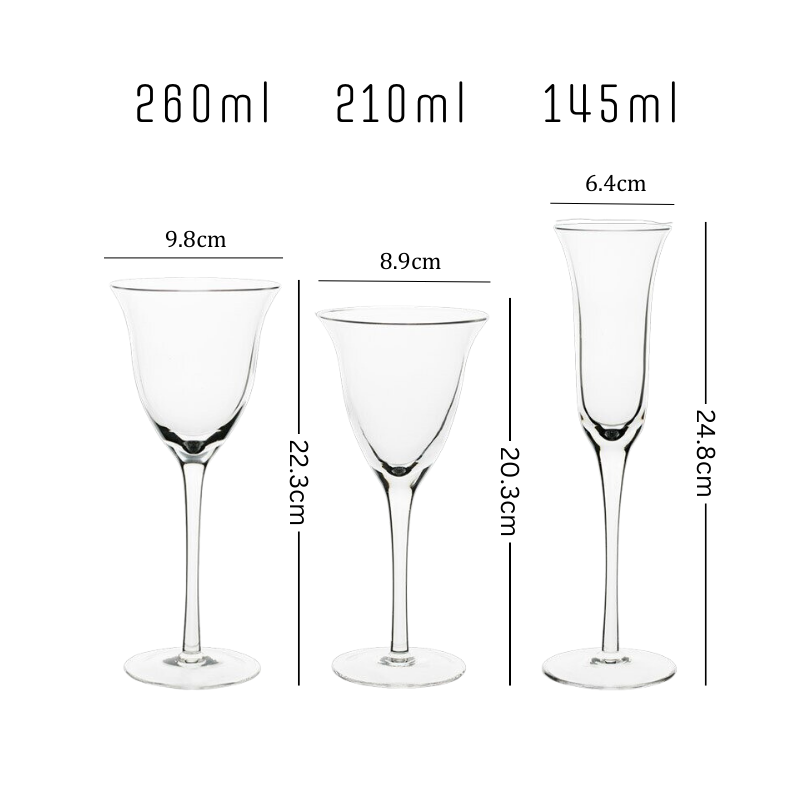 Ultra Thin Modern French Wine Glasses
