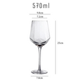 Modern Hammered Diamond Wine Glasses