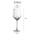Modern Hammered Diamond Wine Glasses