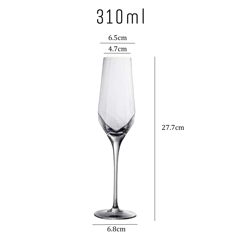 Modern Hammered Diamond Wine Glasses