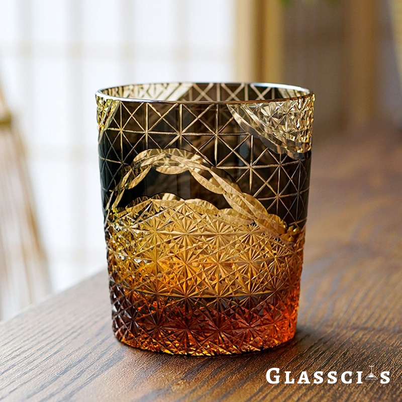 Japanese Wave Edo Kiriko Whiskey Glass