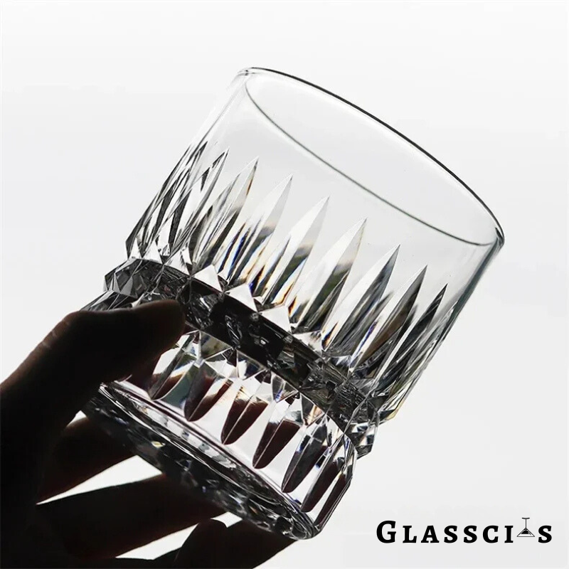 Crystal Lotus Cut Edo Kiriko Whiskey Glass