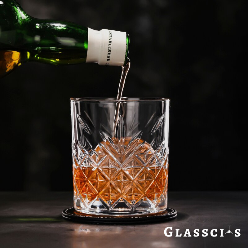 Elegant crystal bourbon glasses by Glasscias