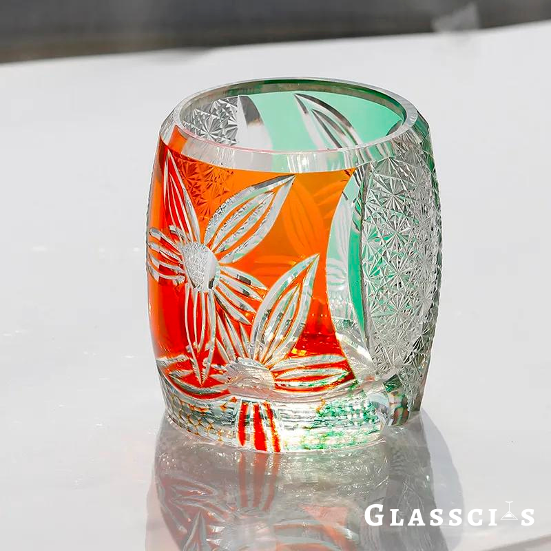 Summer to Fall Edo Kiriko Whiskey Glass