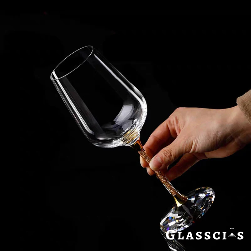 Charlotte Gold Foil Wine Glass