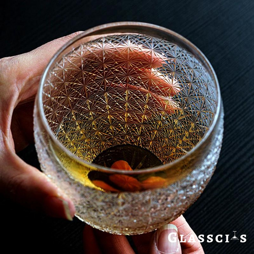 Baby's Breath Edo Kiriko Whiskey Glass