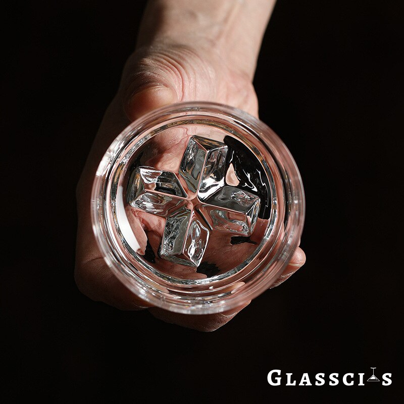 Thick double-walled old fashioned glass