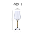 Charlotte Gold Foil Wine Glass