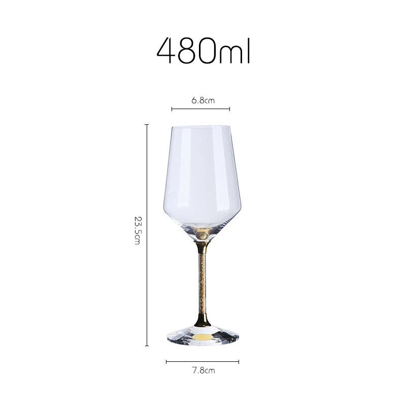 Charlotte Gold Foil Wine Glass