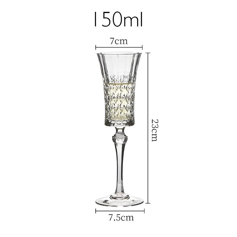 Serene Soirée Diamond Wine Glasses