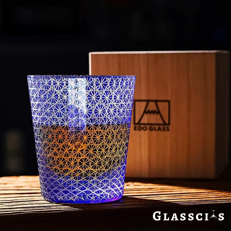 Japanese Kiku Edo Kiriko Whiskey Glass