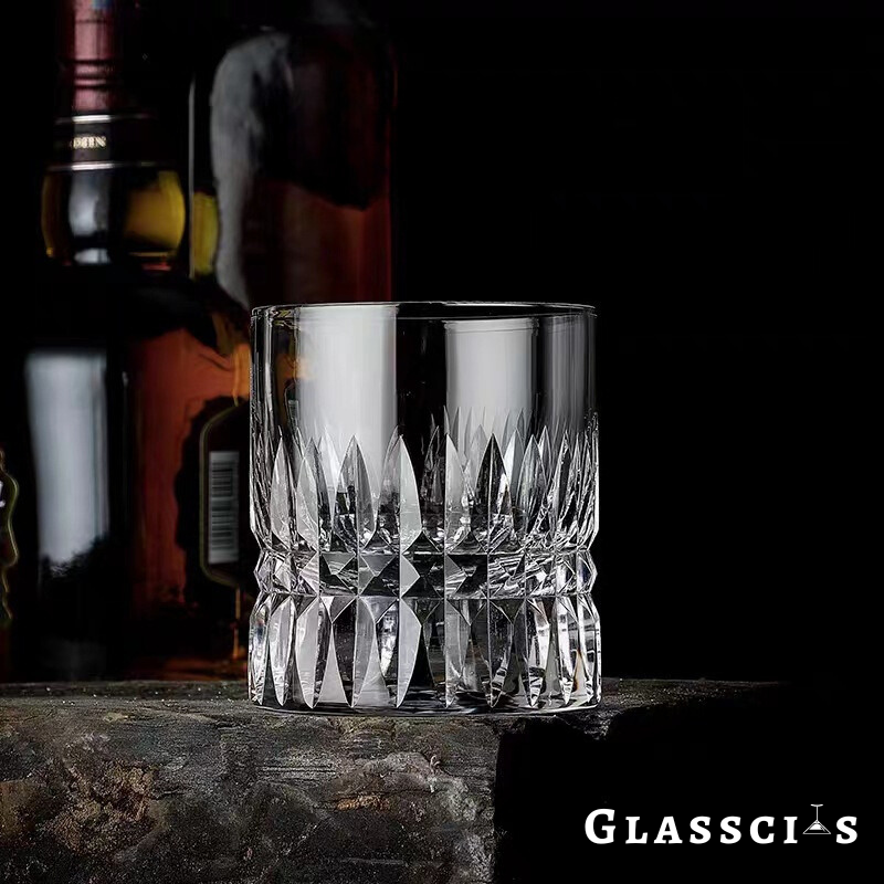 Crystal Lotus Cut Edo Kiriko Whiskey Glass