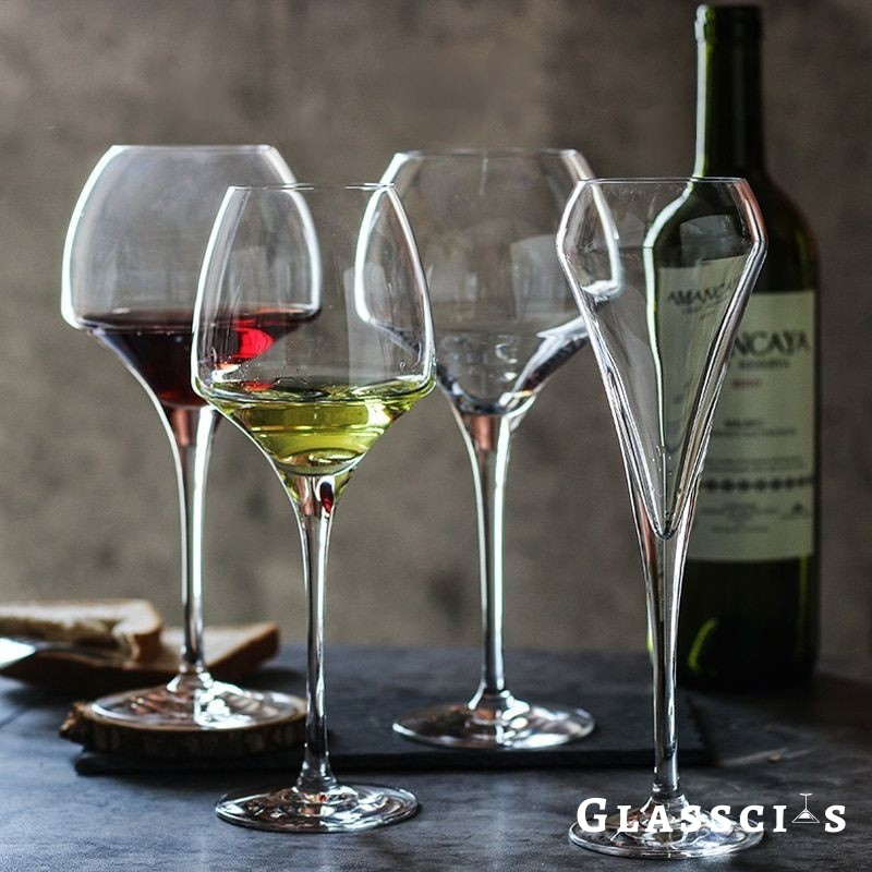 convex curve unique wine glasses for tasting