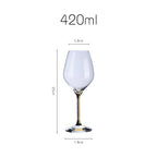 Charlotte Gold Foil Wine Glass