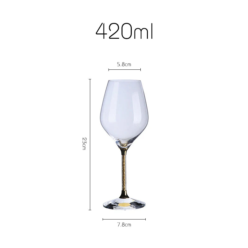 Charlotte Gold Foil Wine Glass