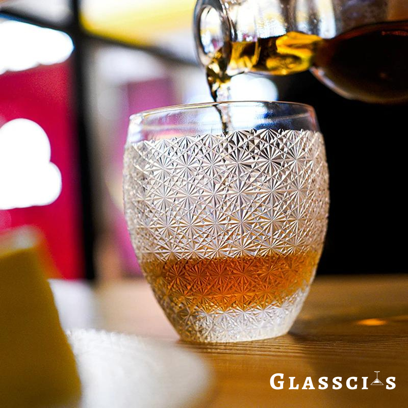 Baby's Breath Edo Kiriko Whiskey Glass