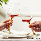 Charlotte Gold Foil Wine Glass