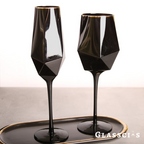 Masculine Charm Gold Rimmed Wine Glasses