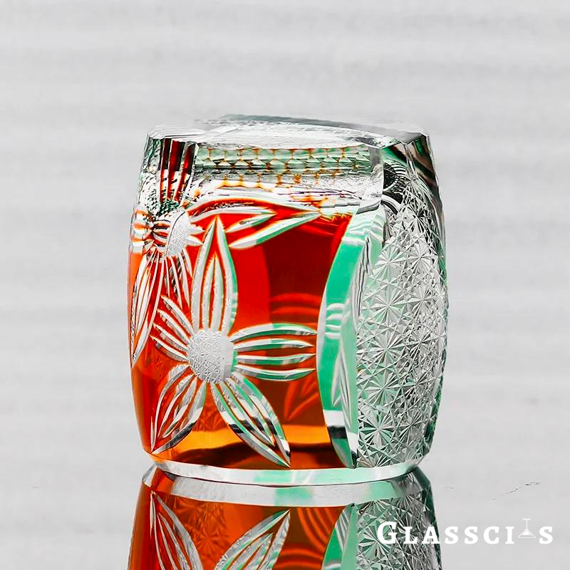 Summer to Fall Edo Kiriko Whiskey Glass