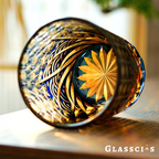 Waves and Starry Sky Edo Kiriko Whiskey Glass