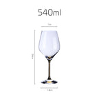 Charlotte Gold Foil Wine Glass