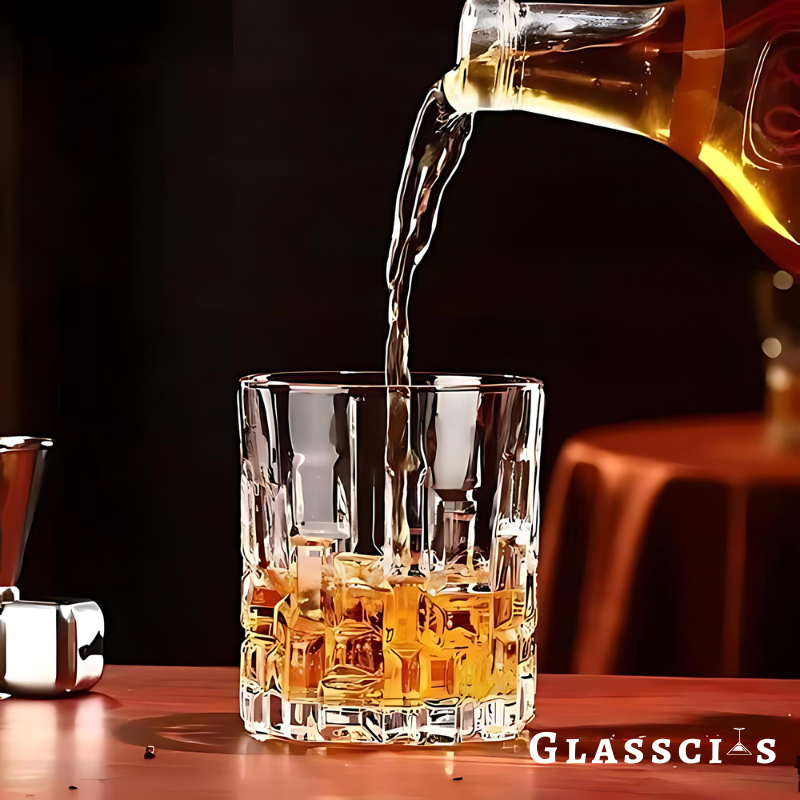 Futuristic Building Unique Whiskey Glasses