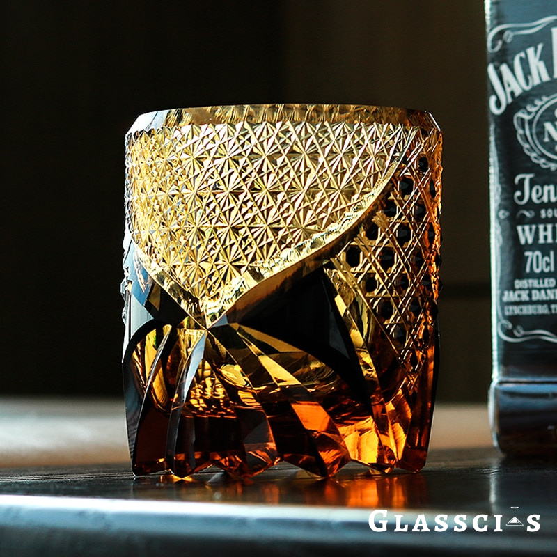 Japanese Shrine Edo Kiriko Whiskey Glass