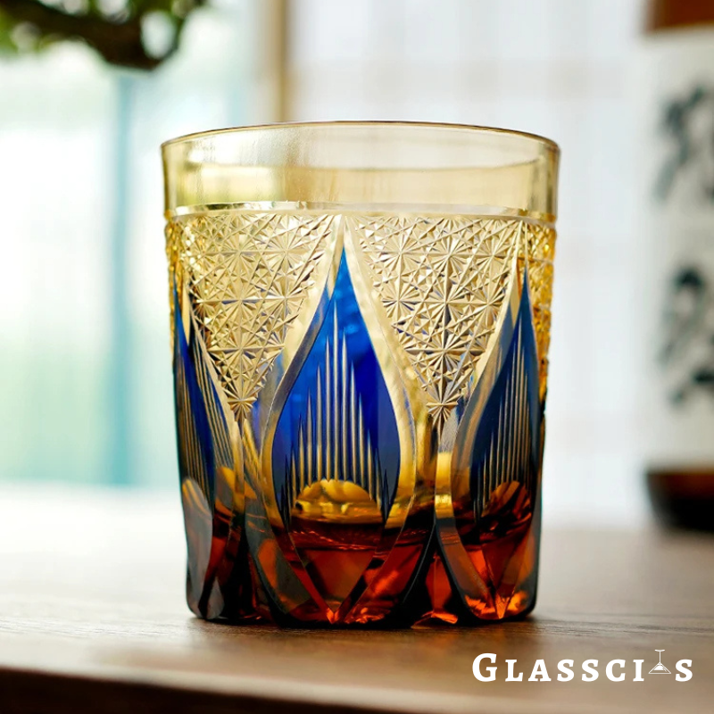Flame Edo Kiriko Whiskey Glass