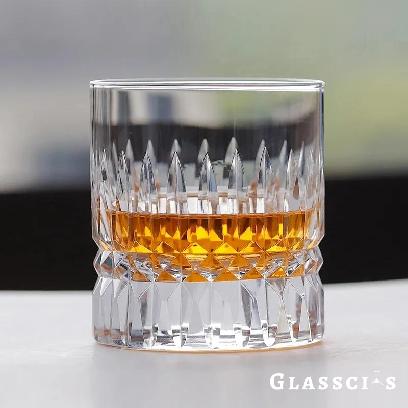 Crystal Lotus Cut Edo Kiriko Whiskey Glass