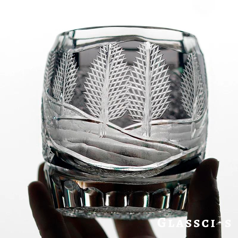 Japanese Winter Forest Edo Kiriko Whiskey Glass