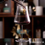 ultra-thin burgundy glasses for tasting