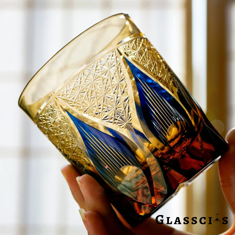 Flame Edo Kiriko Whiskey Glass