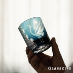 japanese pine crane edo glass